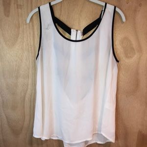 White dress shirt zipper back